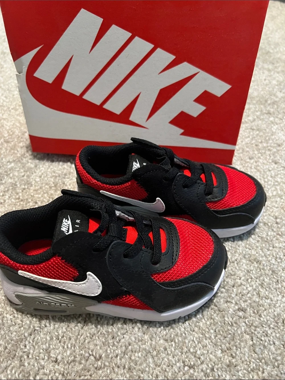 Nike Kids Air Sport Sneakers - Black & Red